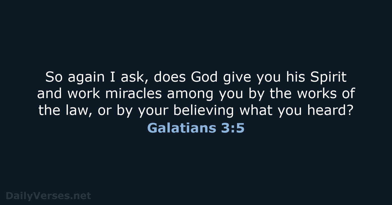 Galatians 3:5 - NIV