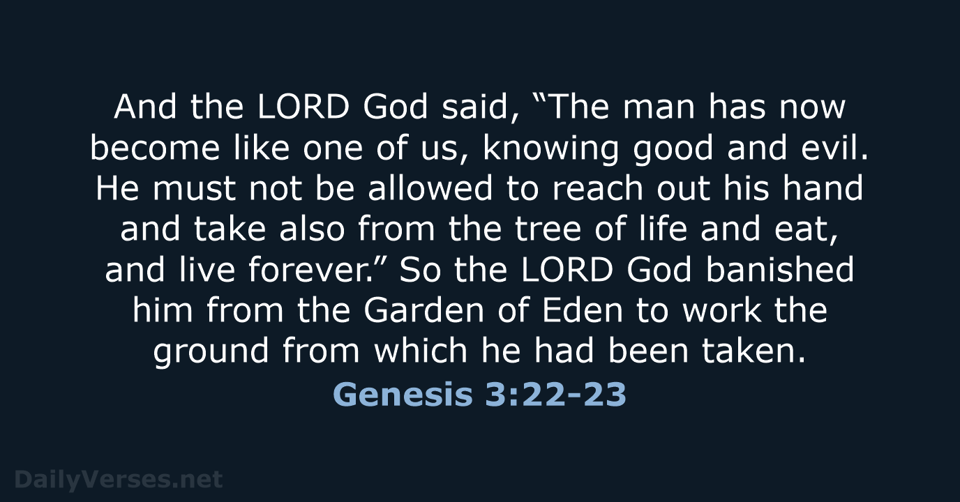 Genesis 3:22-23 - NIV