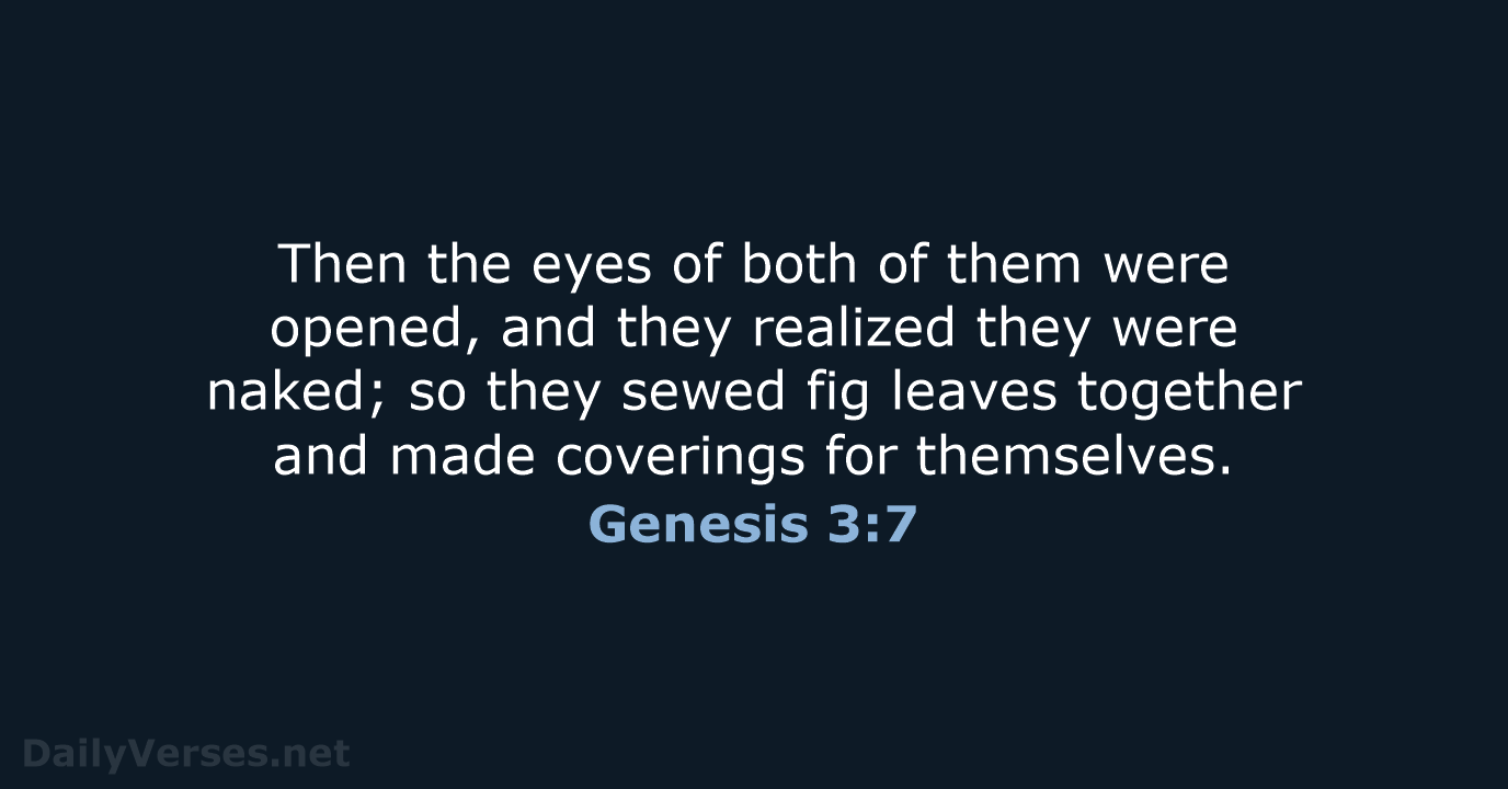 Genesis 3:7 - NIV