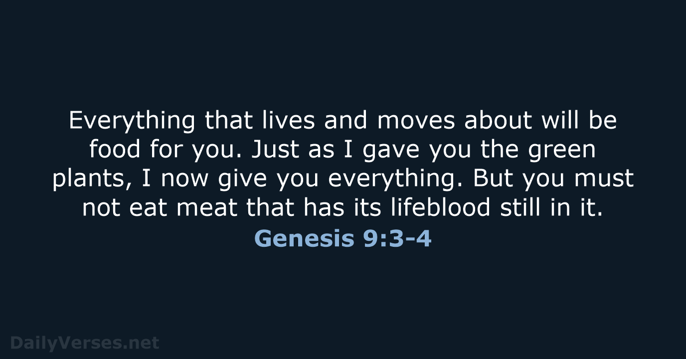 Genesis 9:3-4 - Bible verse 