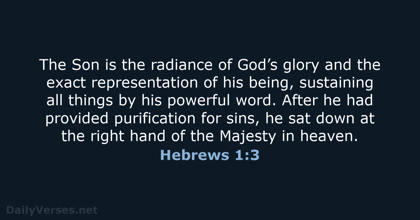 Hebrews 1:3 - NIV