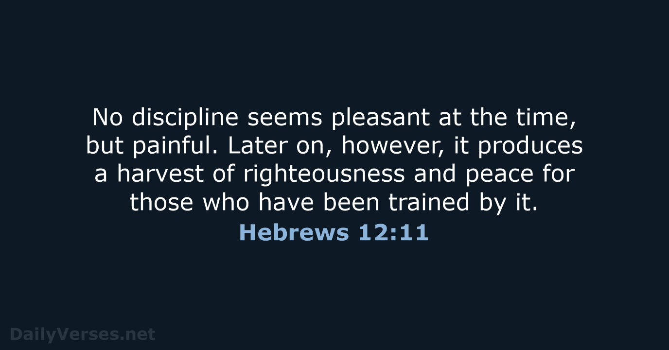 Hebrews 12:11 - NIV