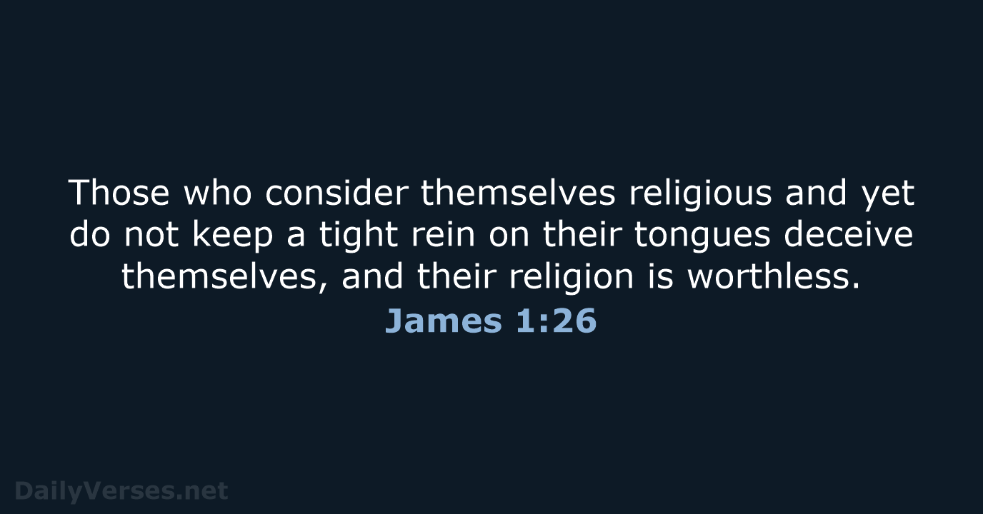 James 1:26 - NIV