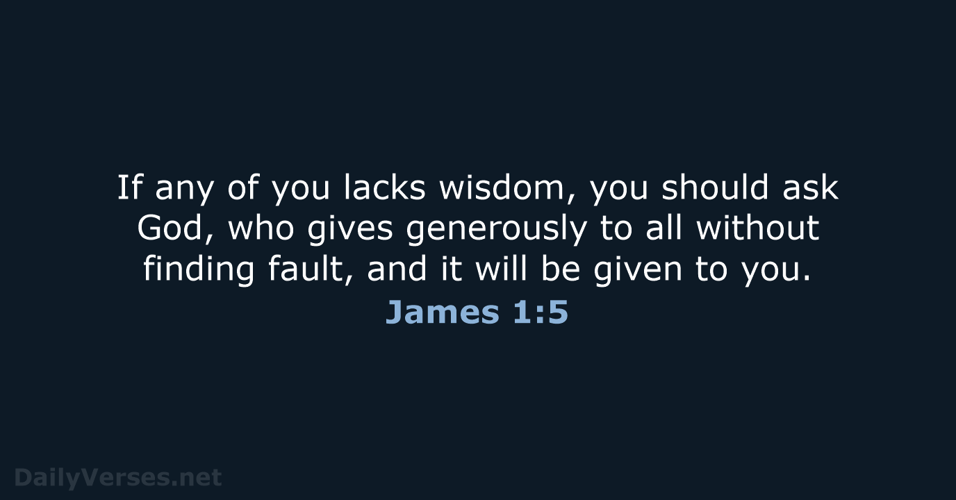 James 1:5 - NIV