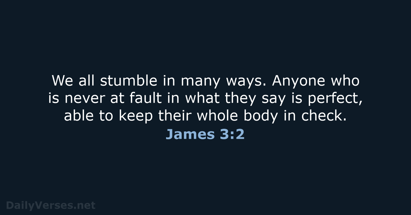 James 3:2 - NIV
