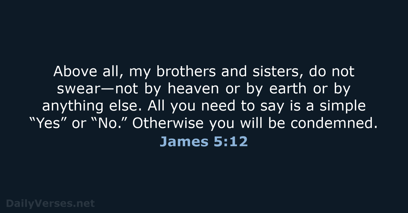 James 5:12 - NIV