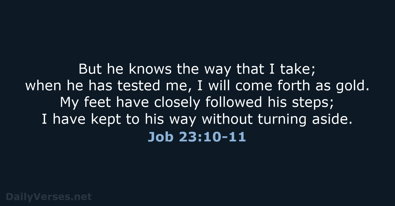 Job 23:10-11 - NIV