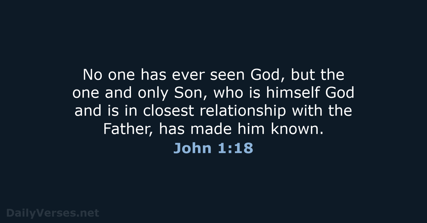 John 1:18 - NIV