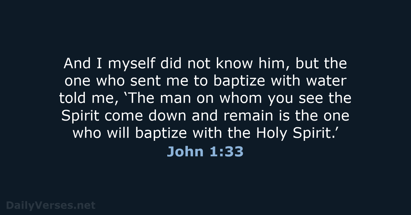John 1:33 - NIV