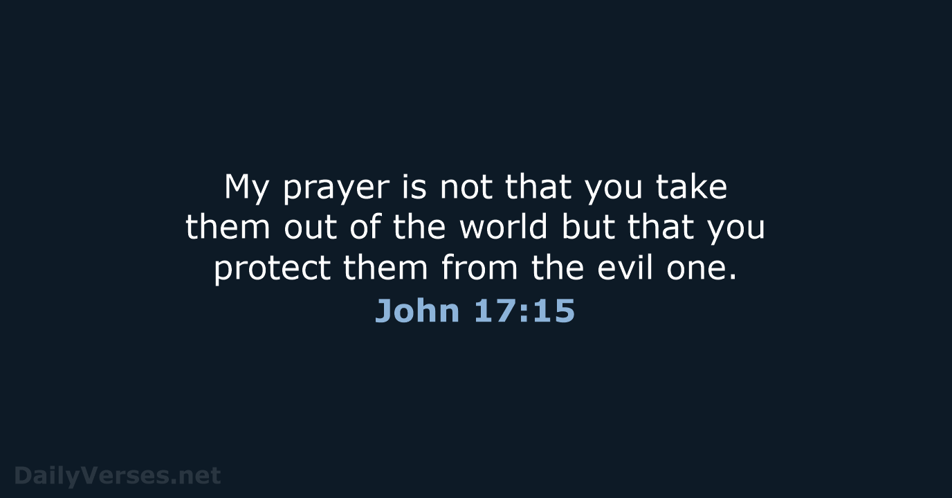 John 17:15 - NIV