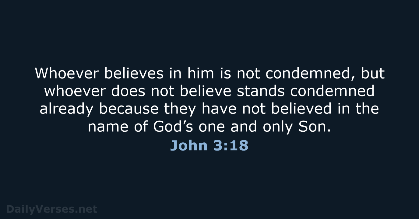 John 3:18 - NIV