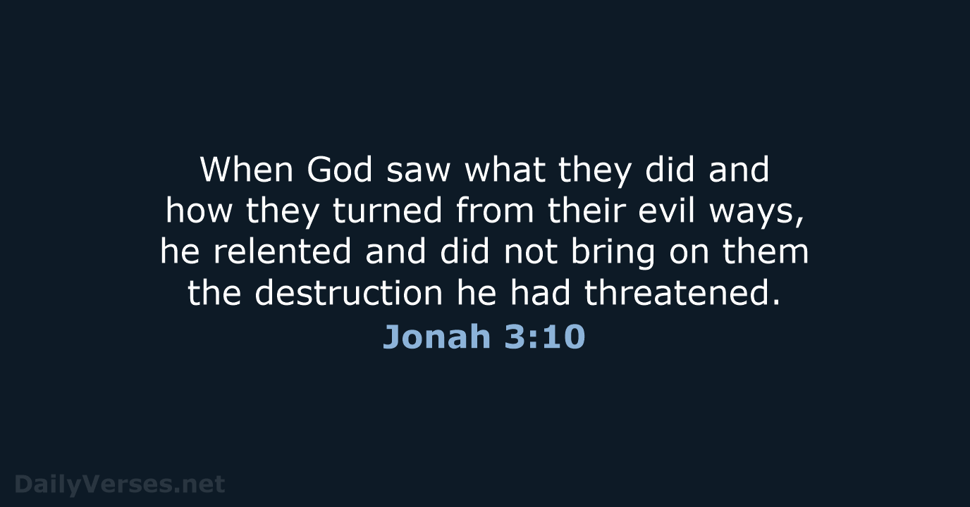 Jonah 3:10 - NIV