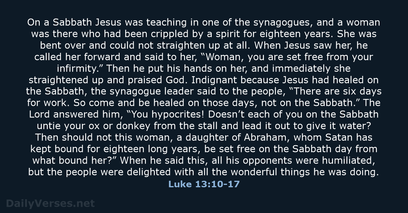 Luke 13:10-17 - NIV