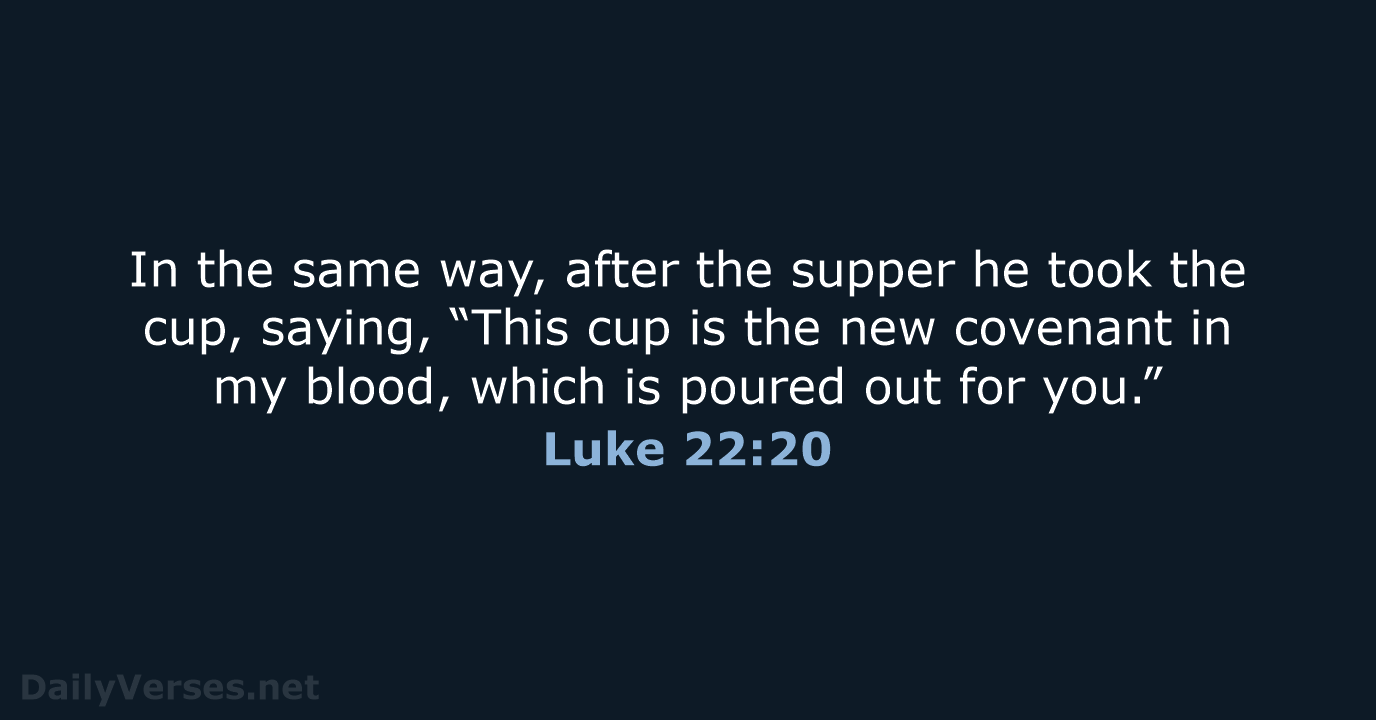 Luke 22:20 - NIV