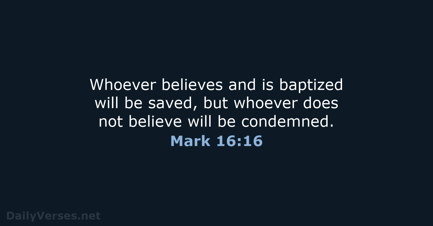 Mark 16:16 - NIV