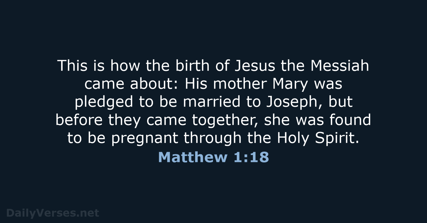 Matthew 1 18 Bible Verse DailyVerses