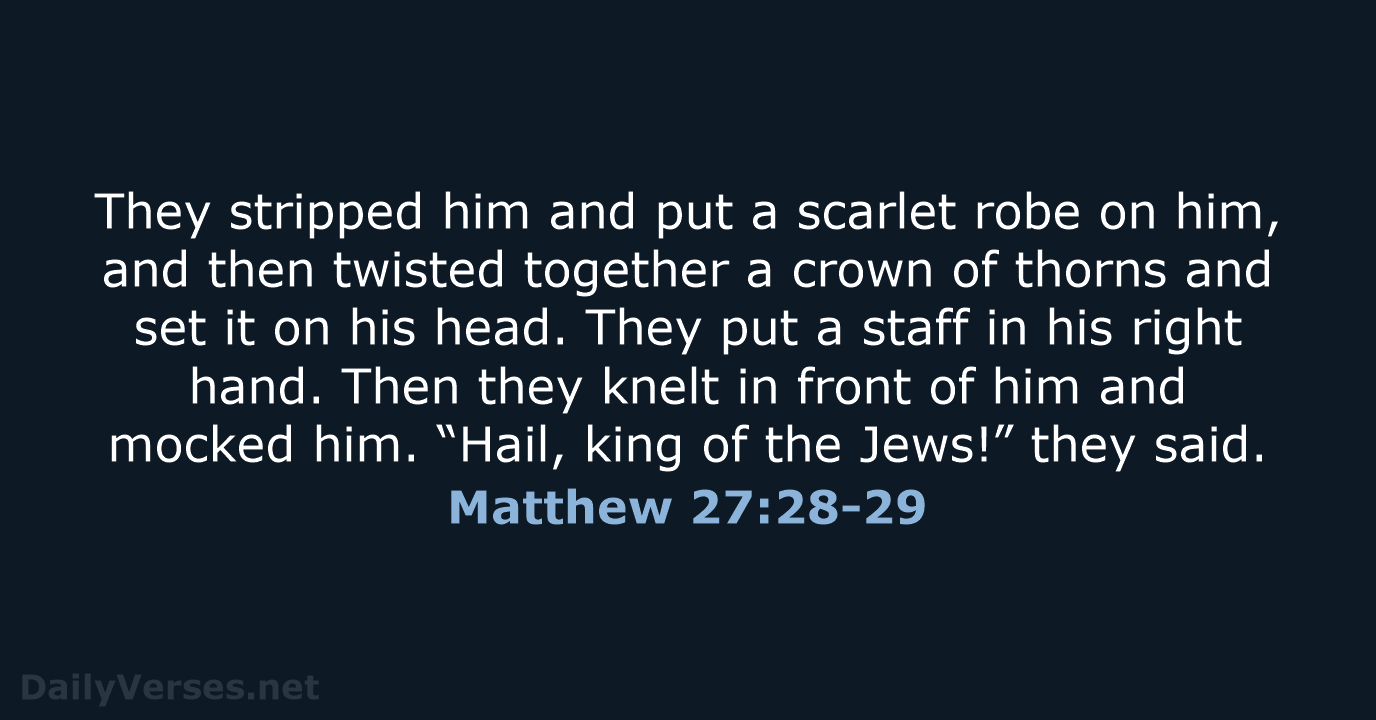 Matthew 27:28-29 - NIV
