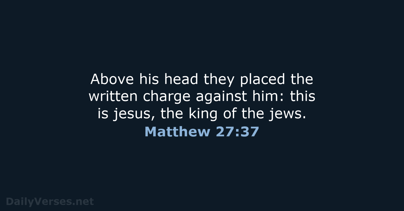 Matthew 27:37 - NIV