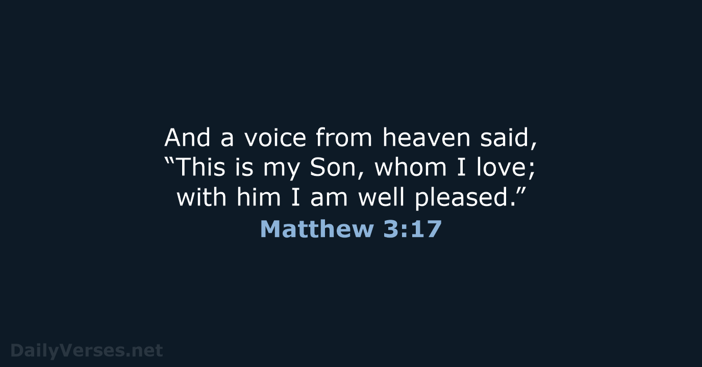 Matthew 3:17 - NIV