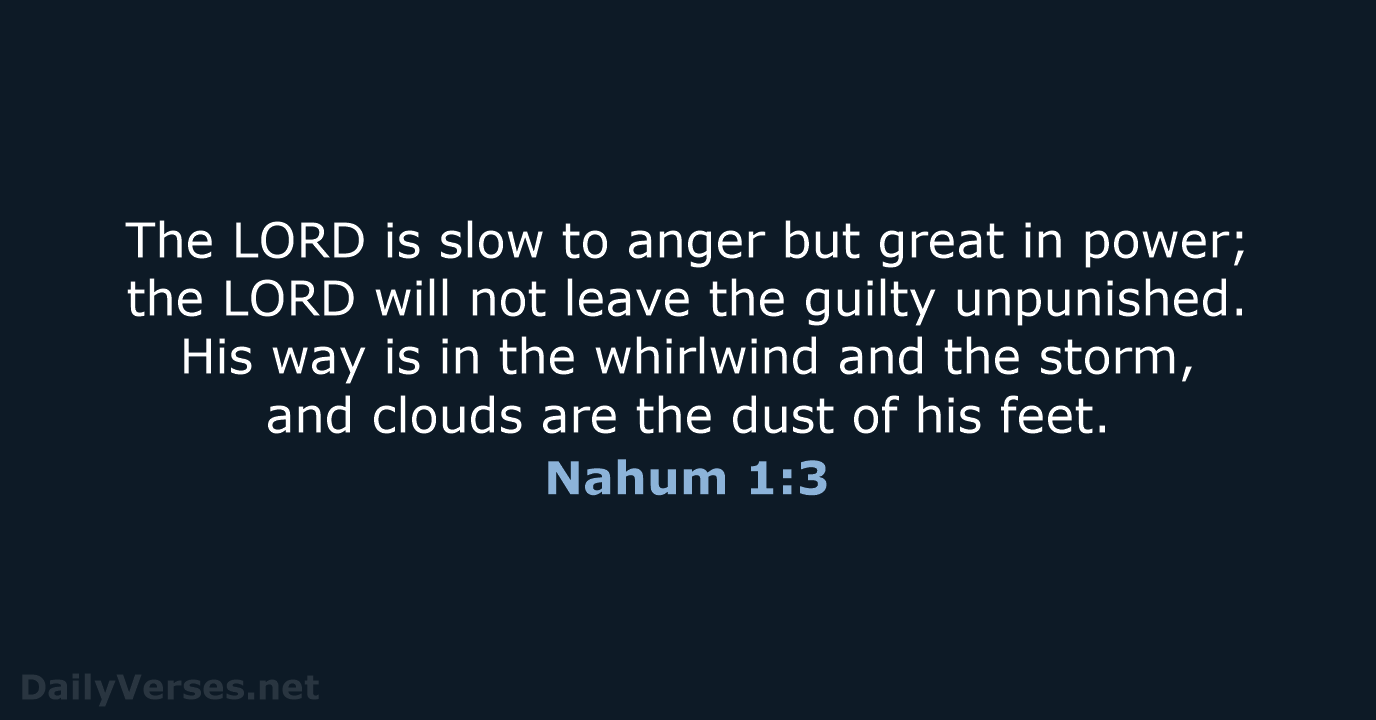 Nahum 1:3 - NIV