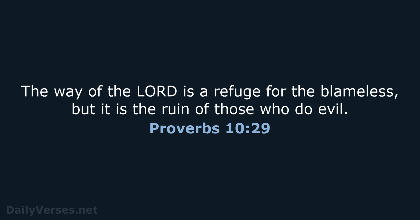 Proverbs 10:29 - NIV