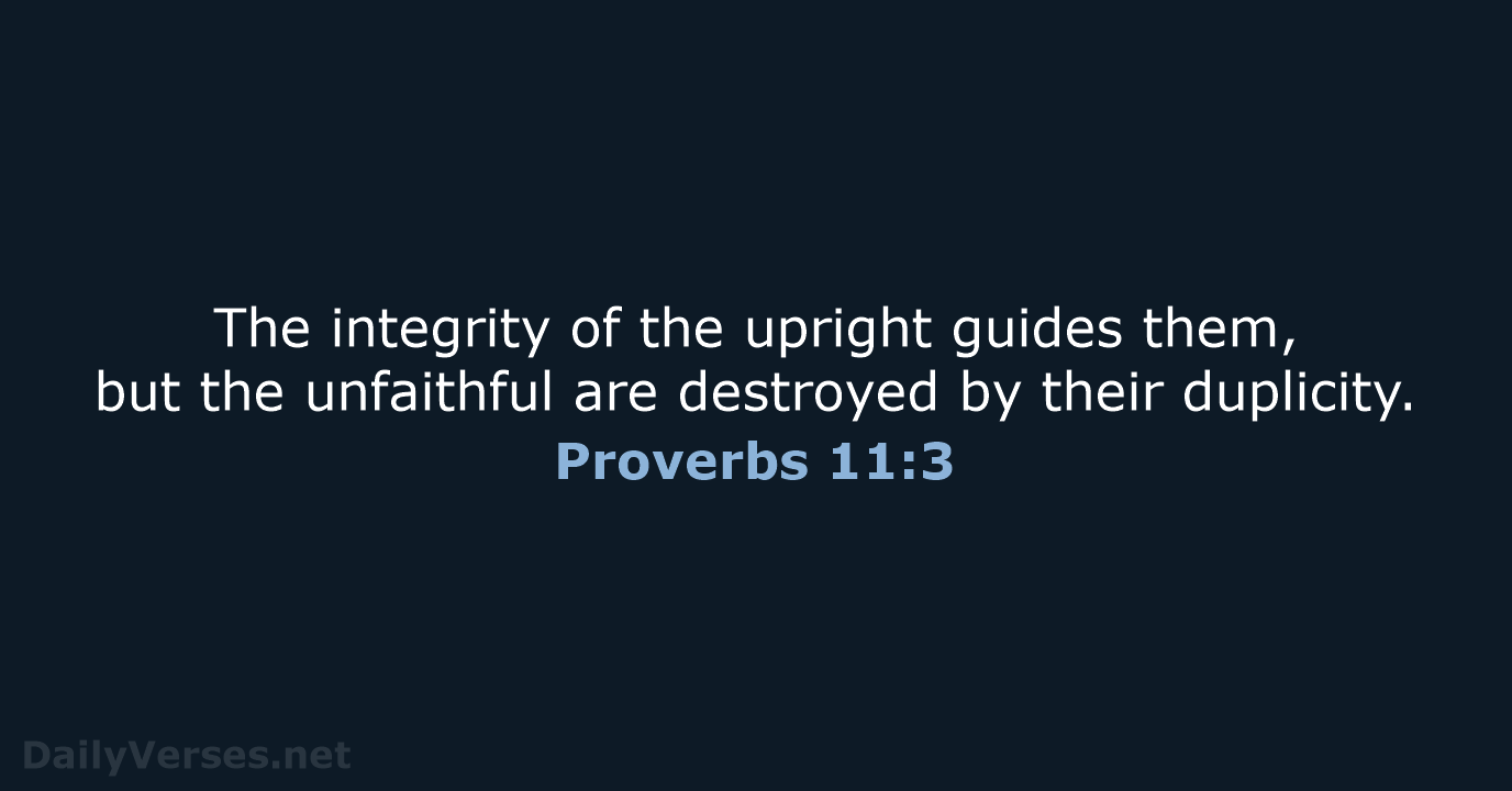Proverbs 11:3 - NIV