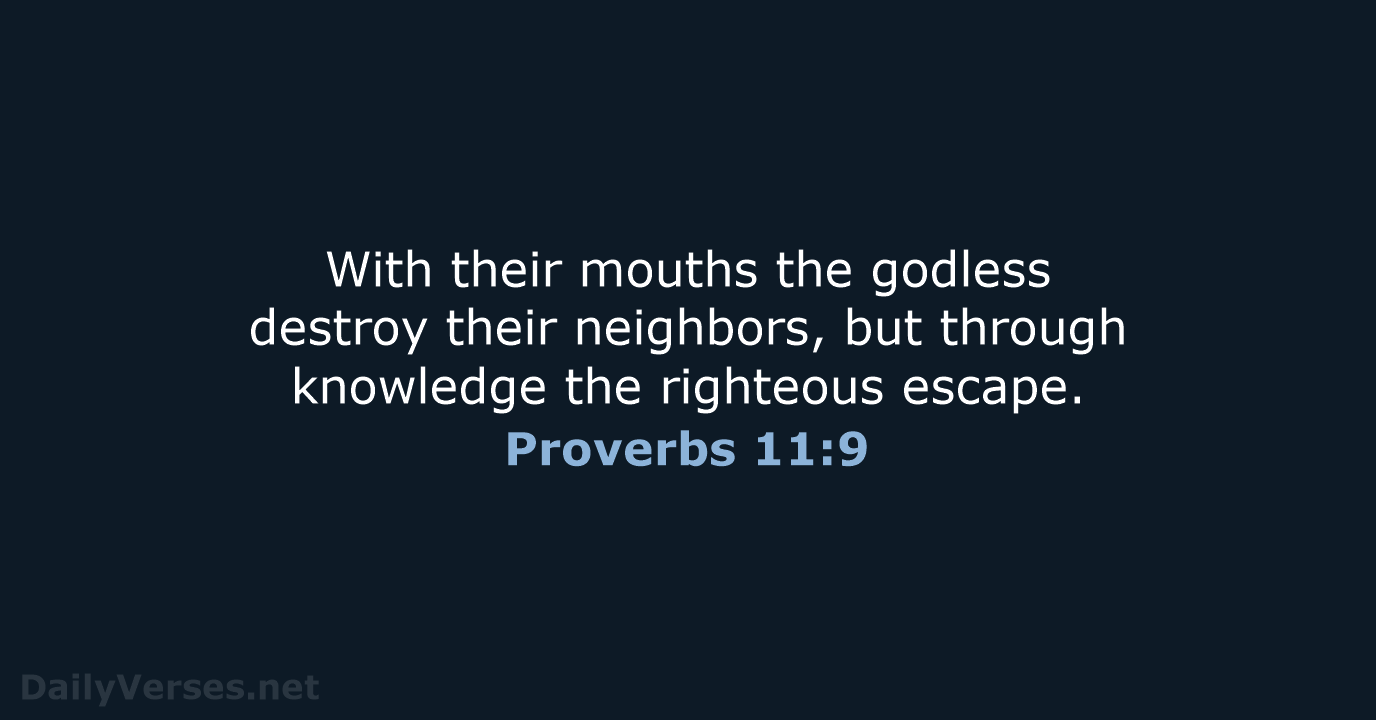 Proverbs 11:9 - NIV