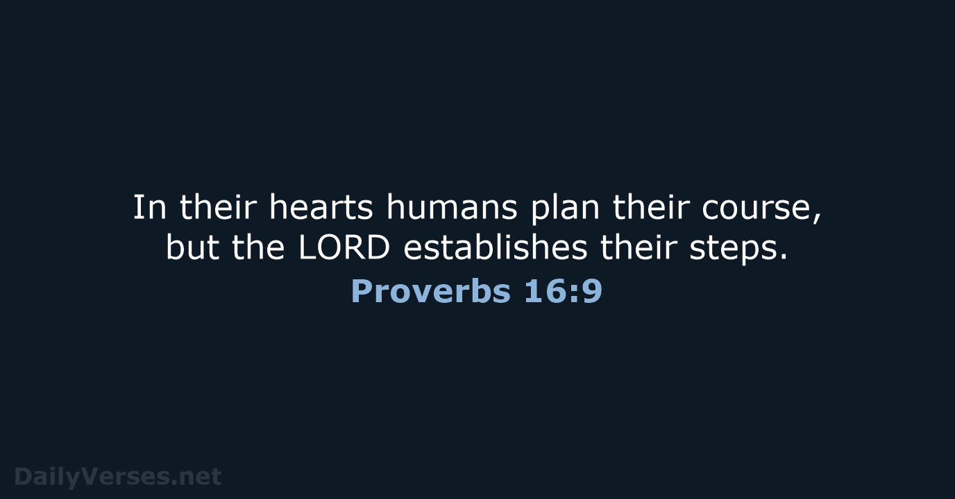 Proverbs 16:9 - NIV
