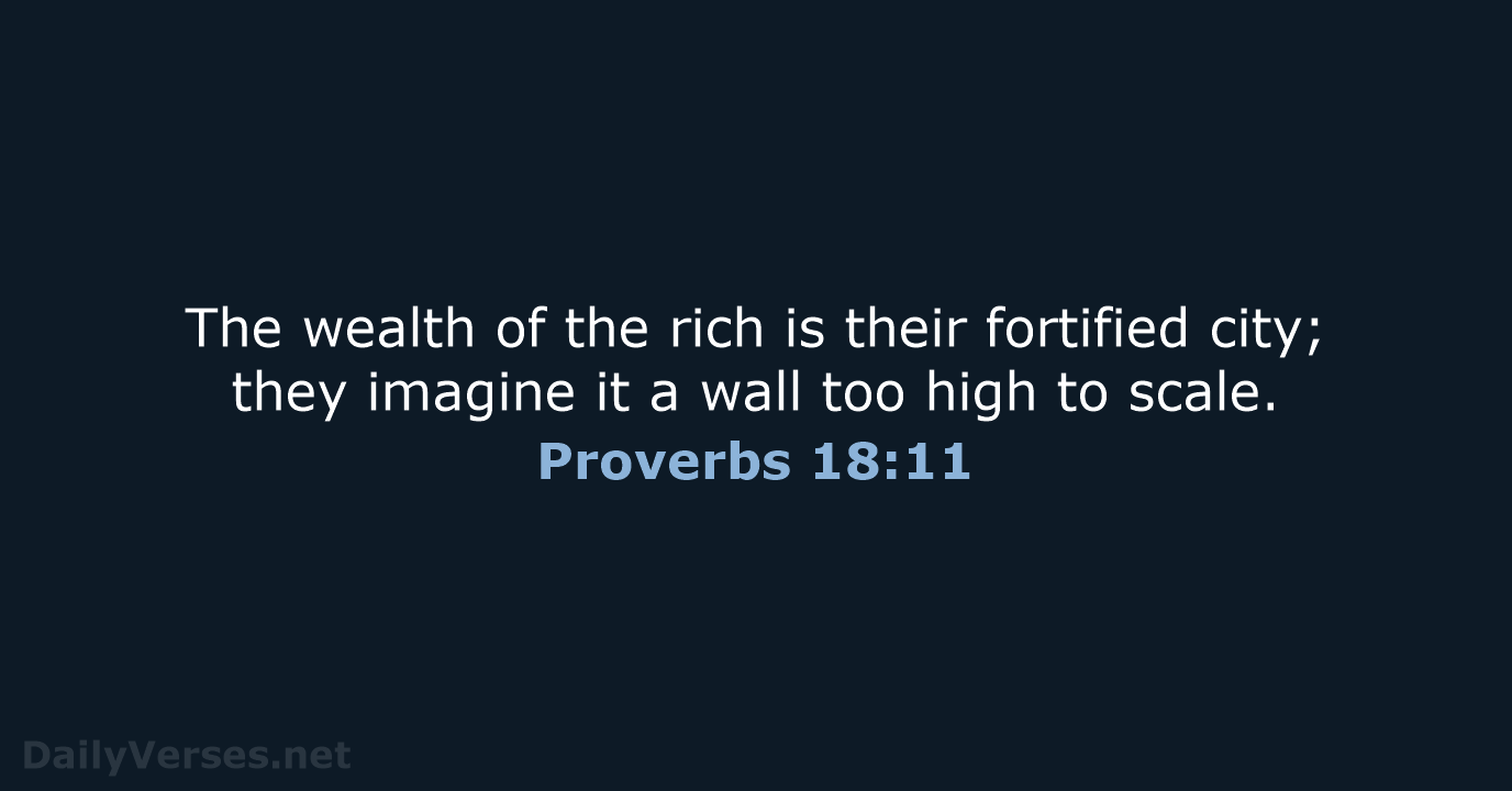 Proverbs 18:11 - NIV