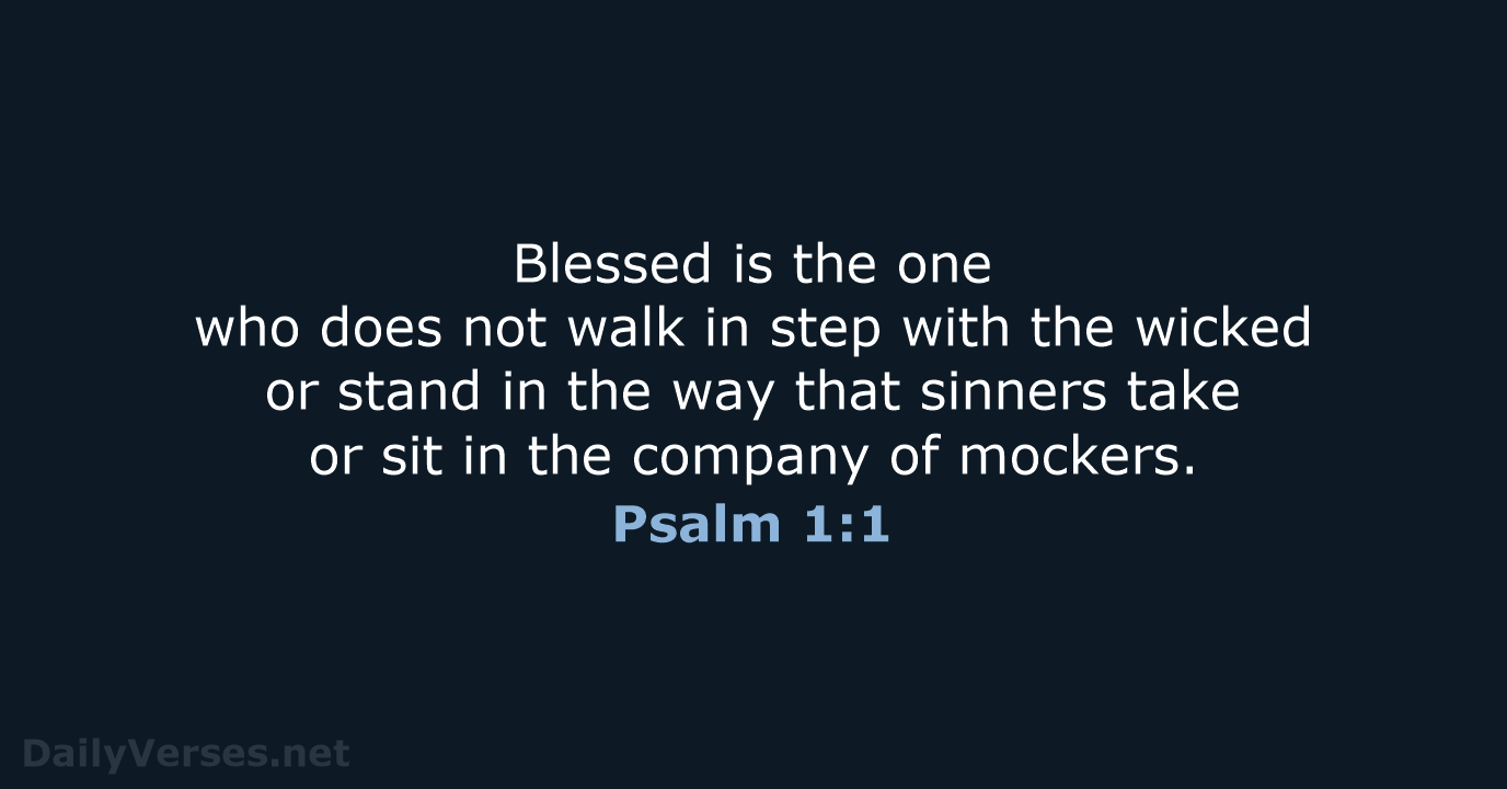Psalm 1:1 - NIV