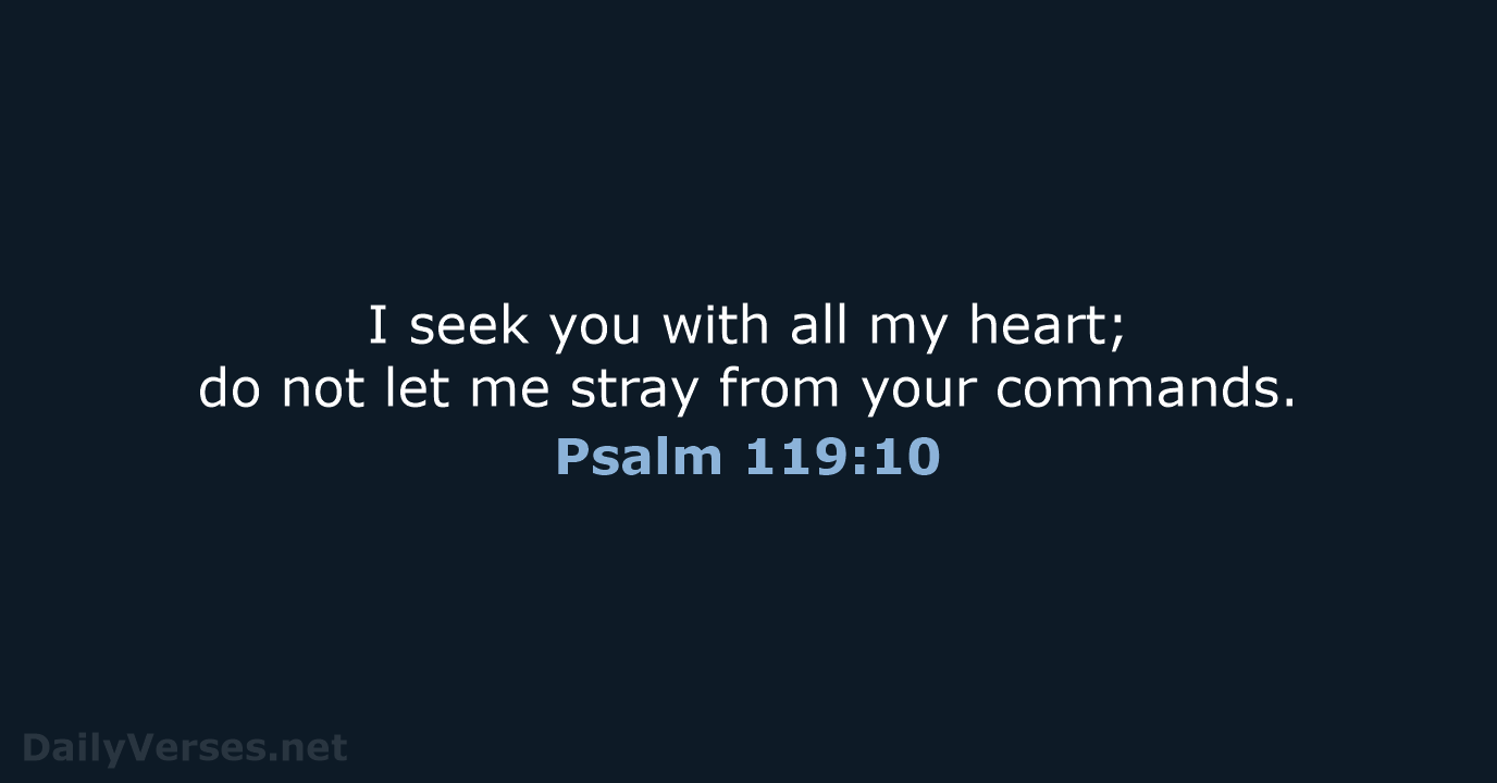 Psalm 119:10 - NIV