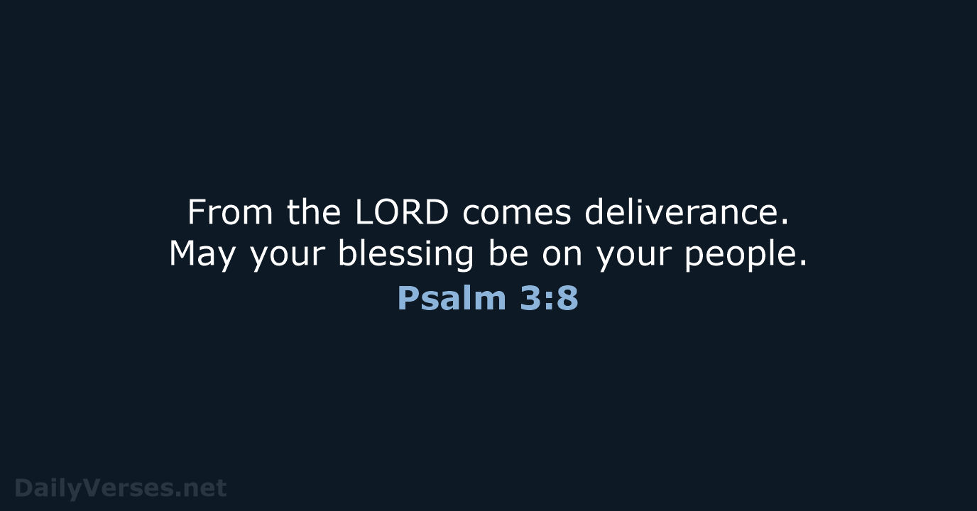 Psalm 3:8 - NIV