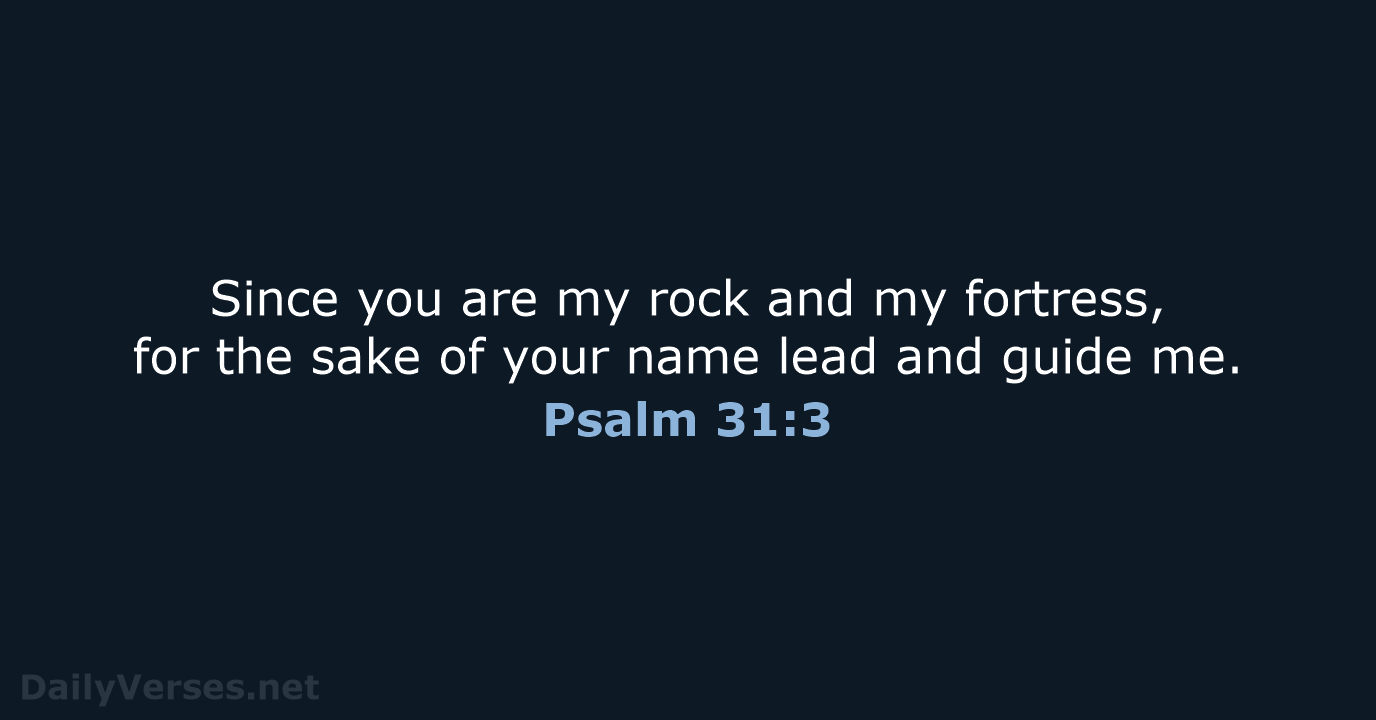 Psalm 31:3 - NIV
