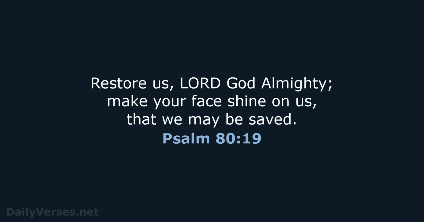 Psalm 80:19 - NIV