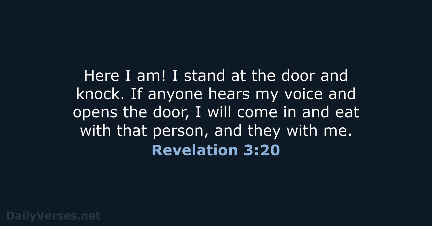 Revelation 3:20 - NIV