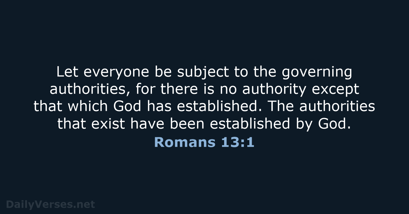 Romans 13 1 Bible Verse DailyVerses