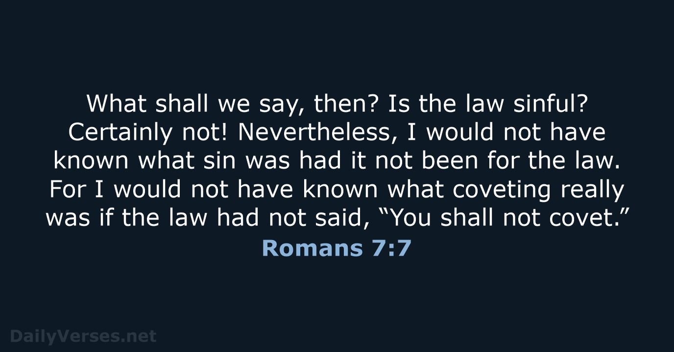 Romans 7:7 - NIV