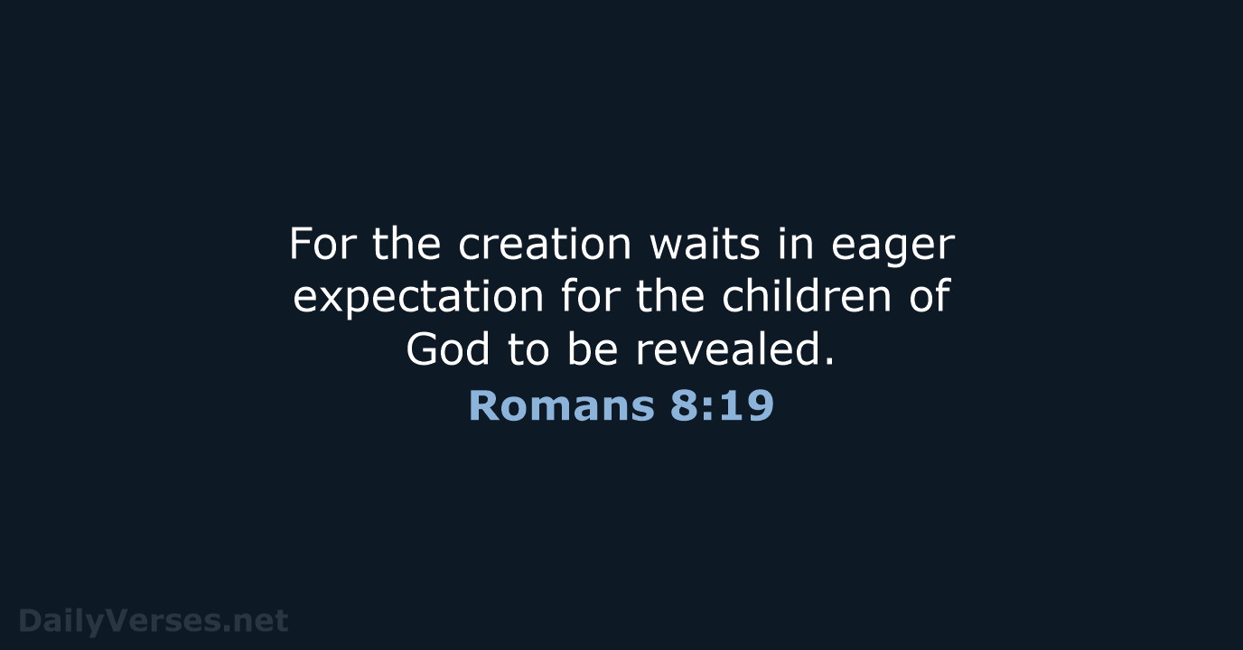 Romans 8:19 - NIV