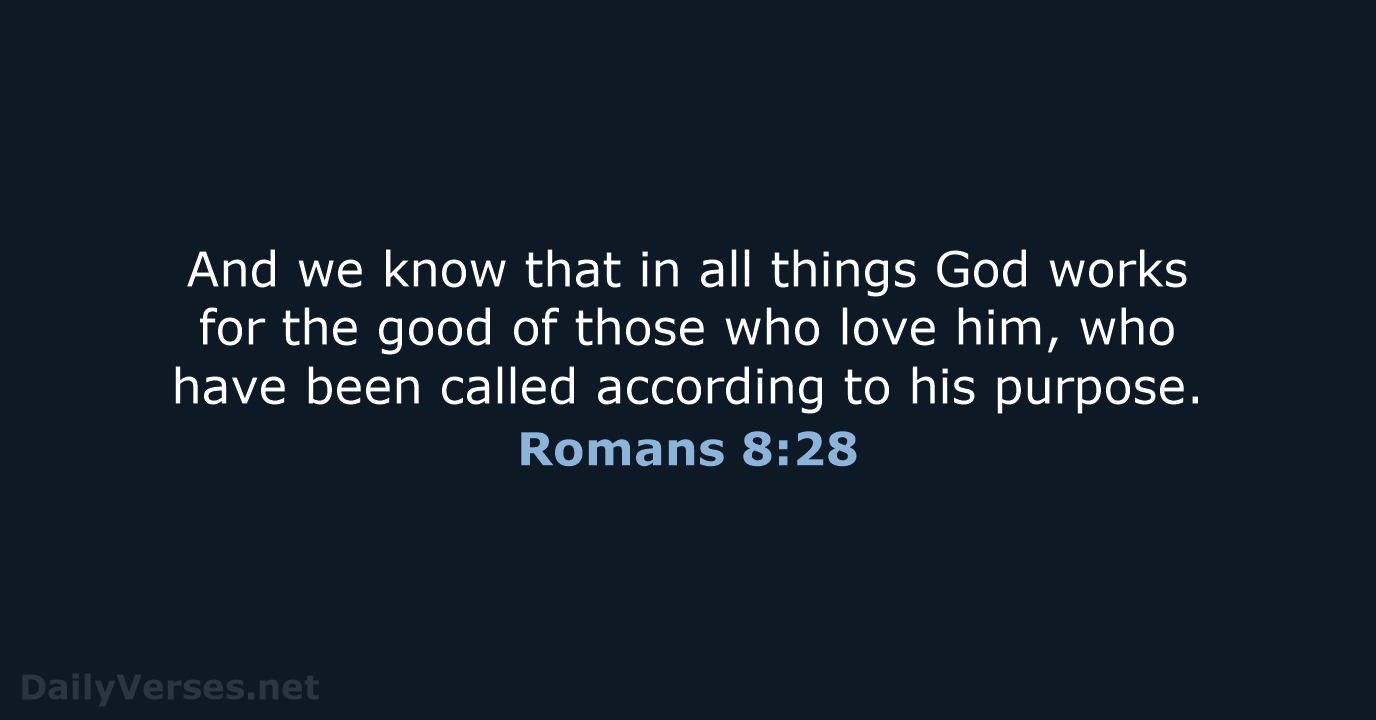Romans 8:28 - NIV