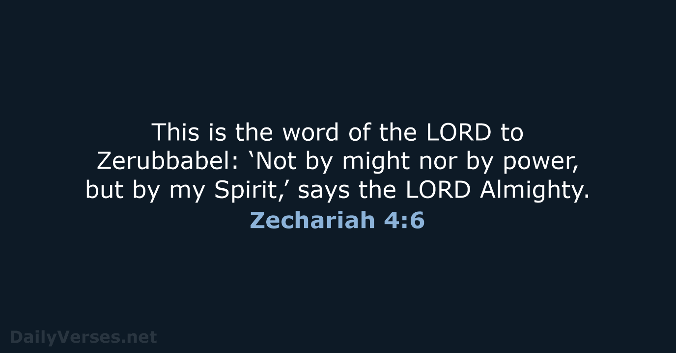 Zechariah 4:6 - NIV