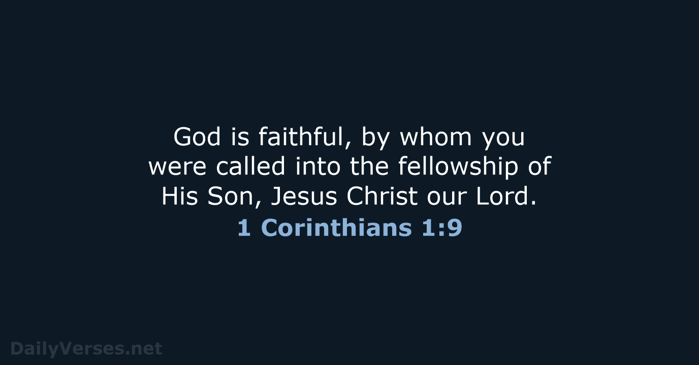 1 Corinthians 1:9 - NKJV