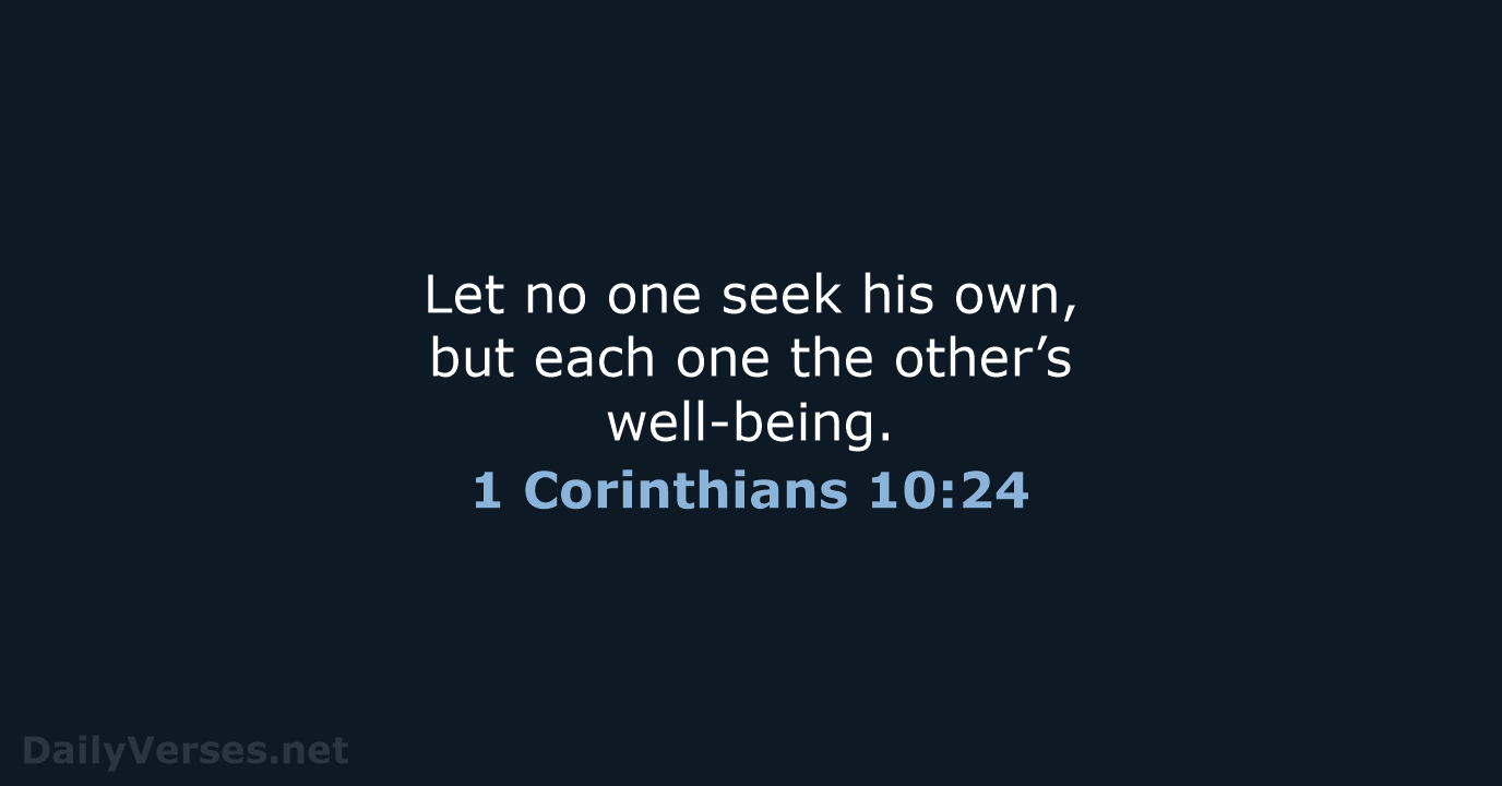 1 Corinthians 10:24 - NKJV
