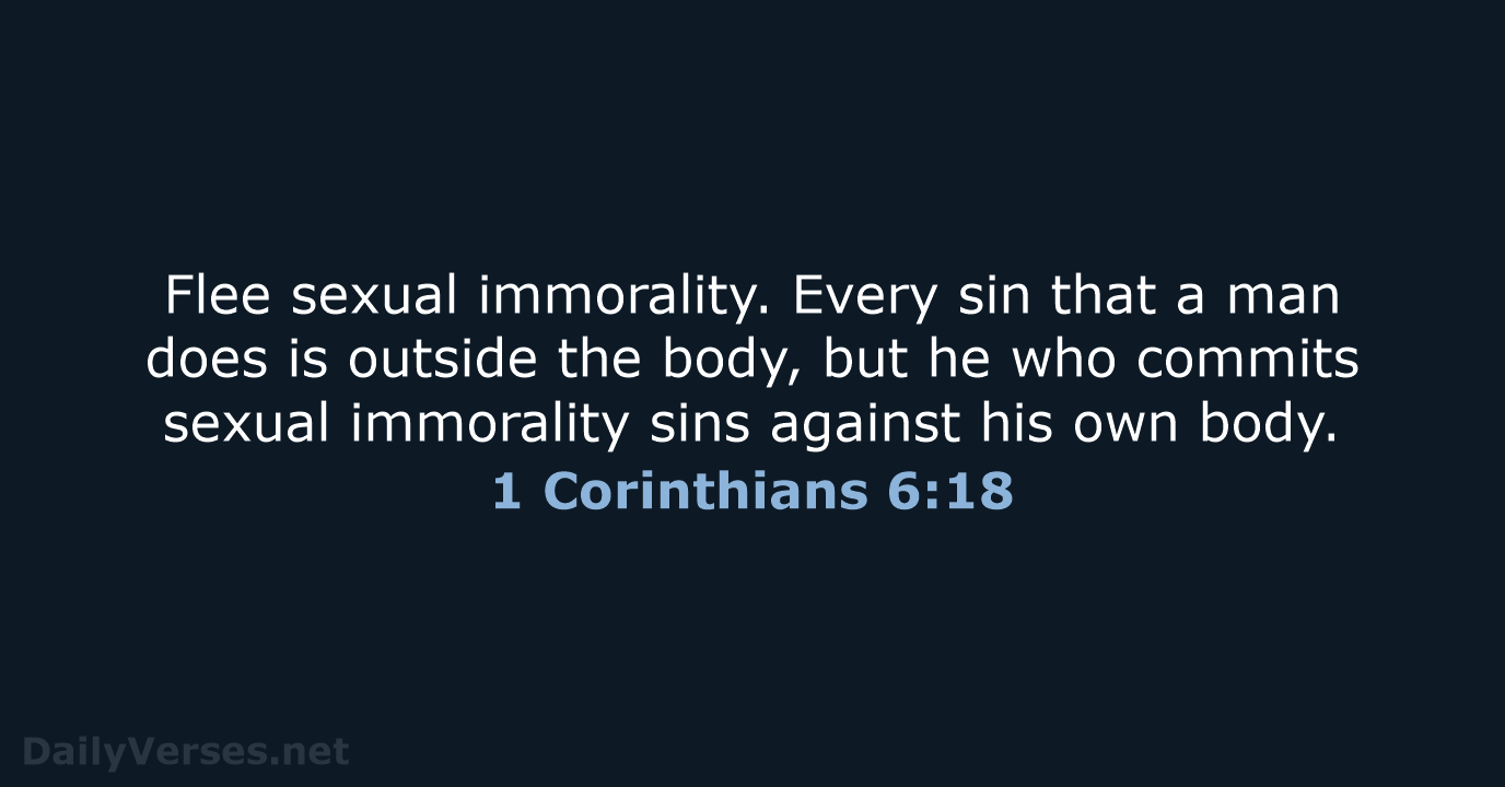1 Corinthians 6:18 - NKJV