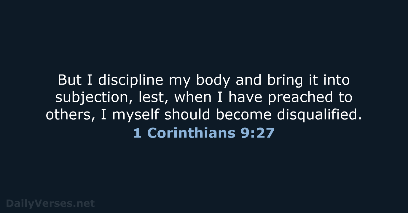 1 Corinthians 9:27 - NKJV