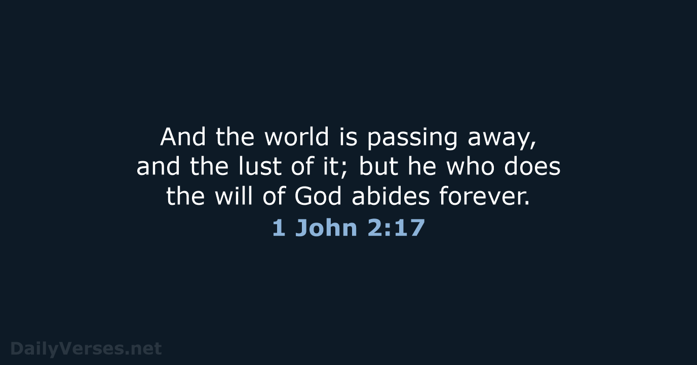 1 John 2:17 - NKJV