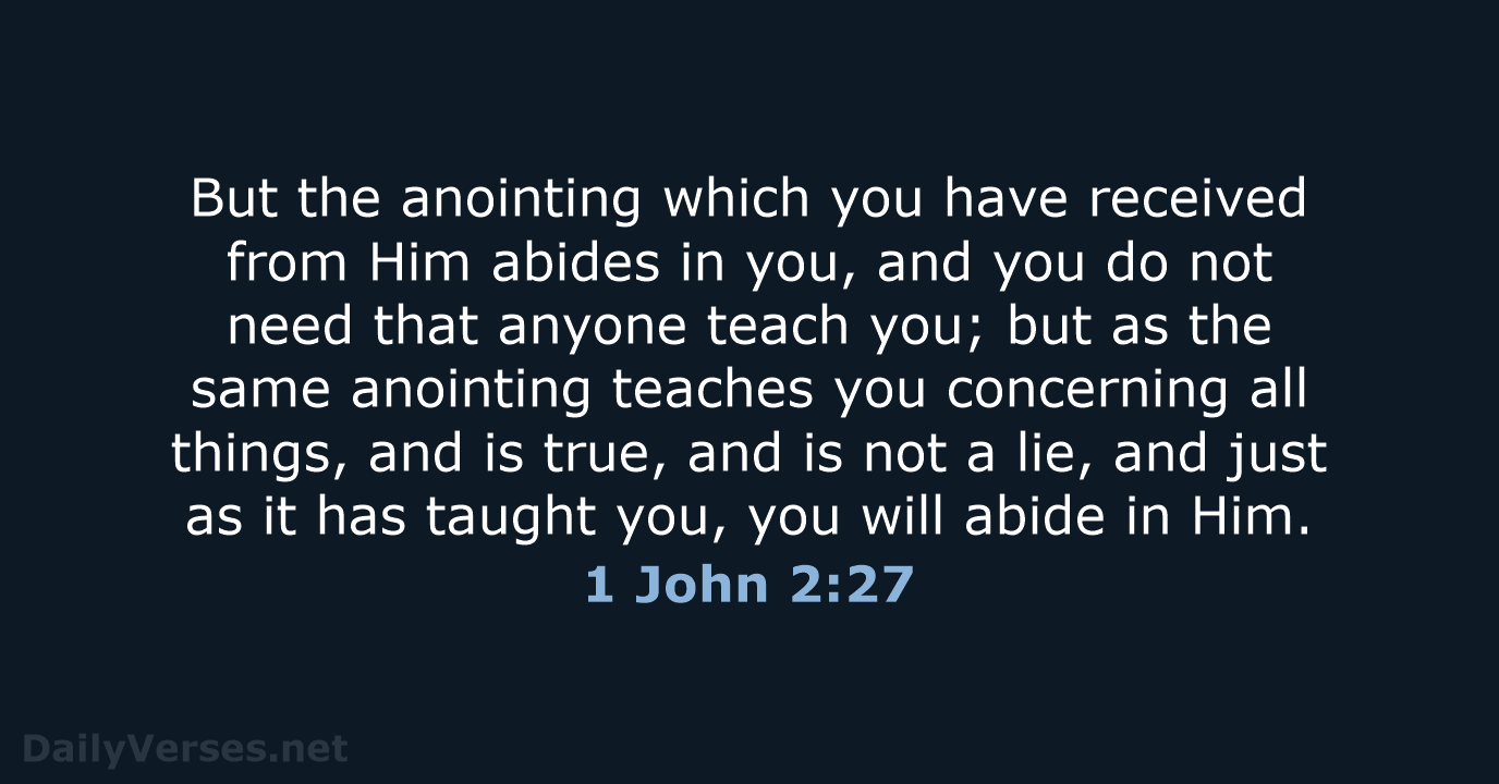 1 John 2:27 - NKJV