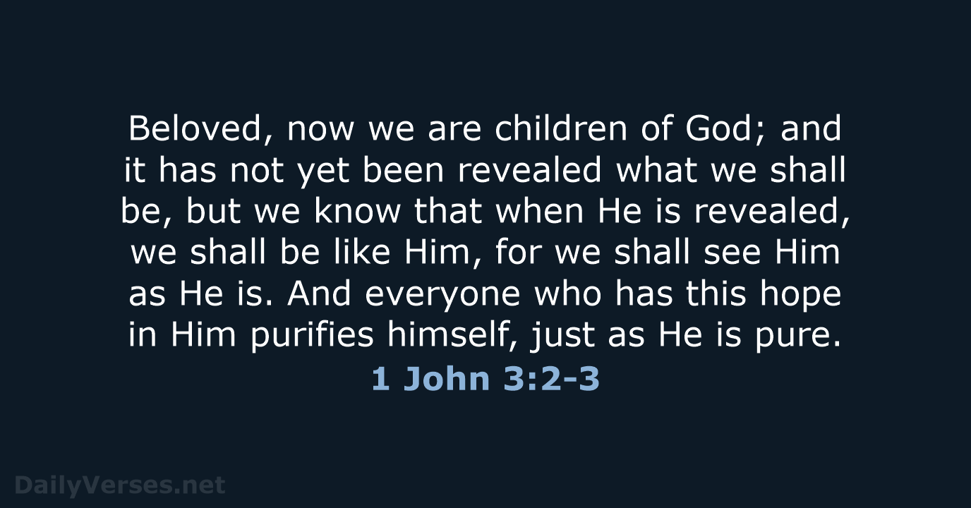 1 John 3:2-3 - NKJV