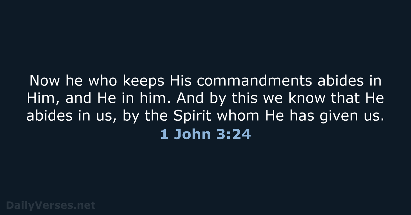 1 John 3:24 - NKJV