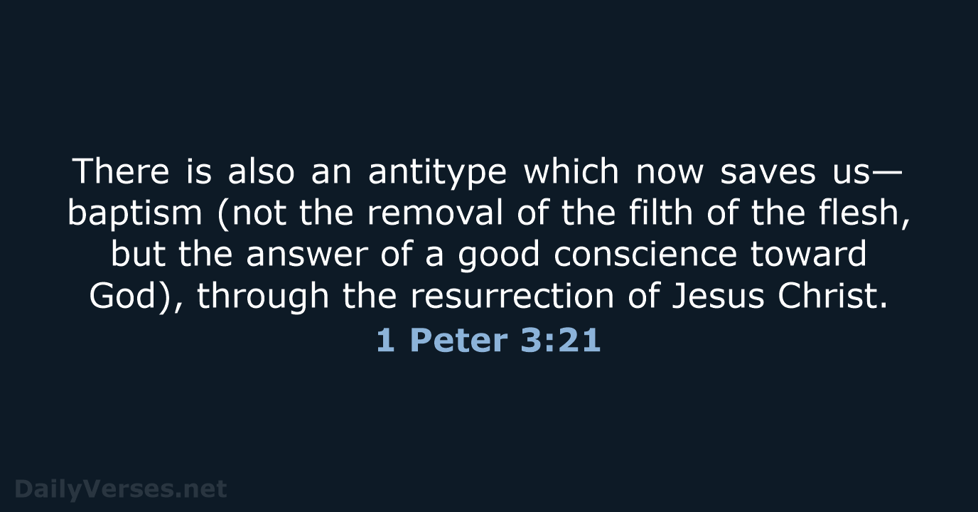 1 Peter 3:21 - NKJV