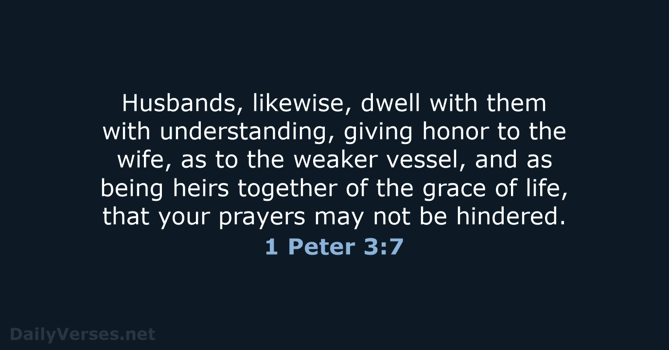 1 Peter 3 7 Bible Verse NKJV DailyVerses